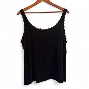 Chicos Travelers Cami tank top Chicos size 2 USA large black